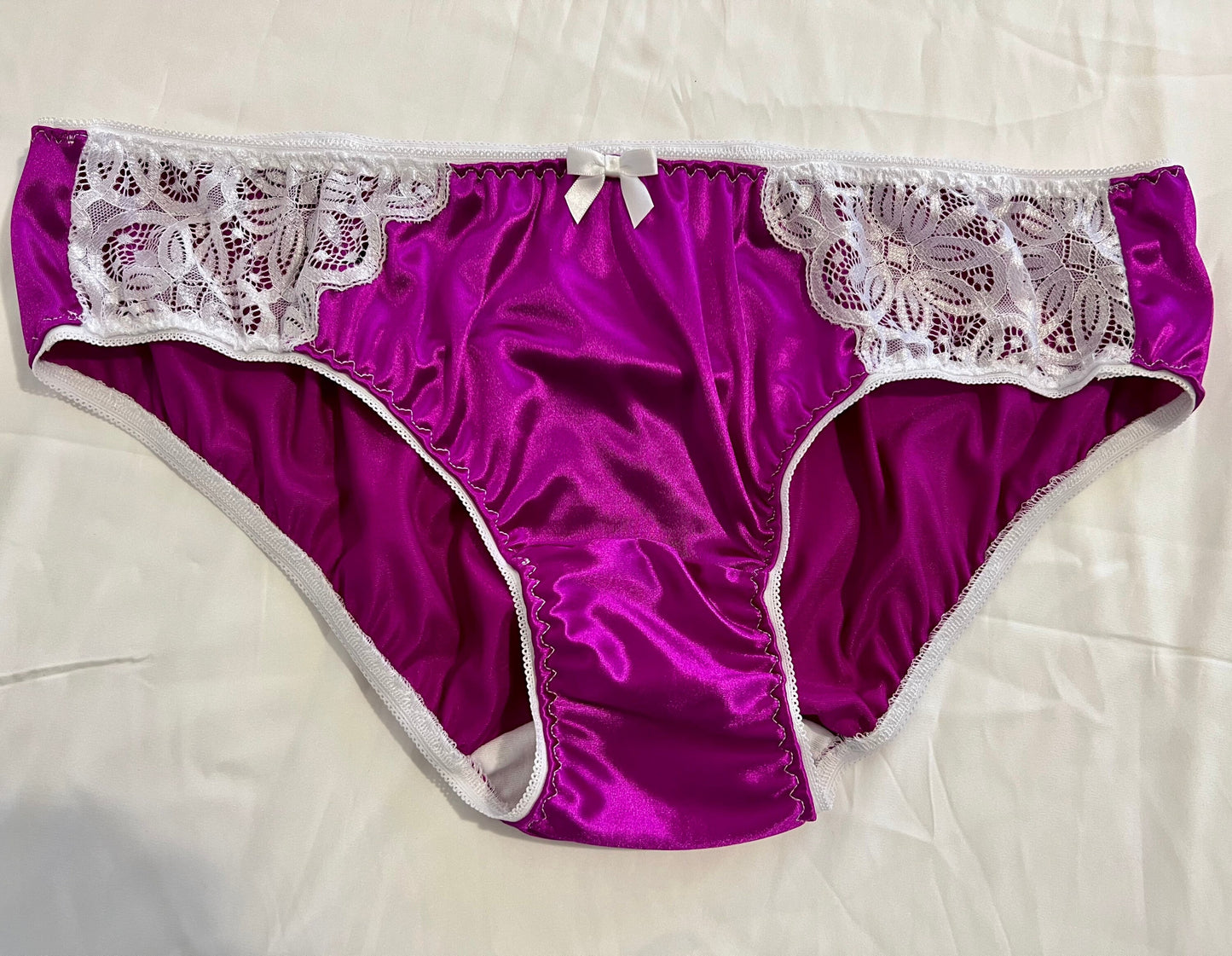 Nylon Satin and lace Brief MADE TO ORDER