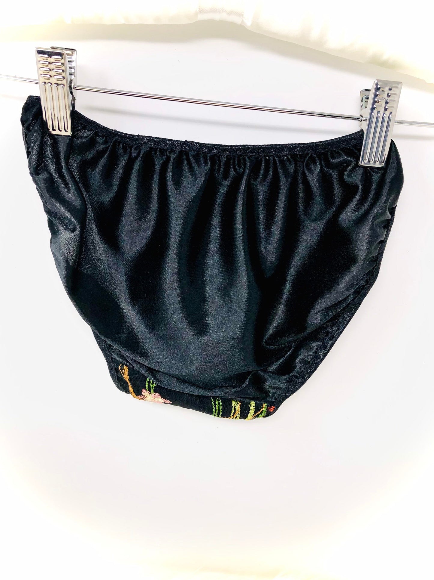 Silky Nylon Satin and Floral Lace String Bikini MADE TO ORDER