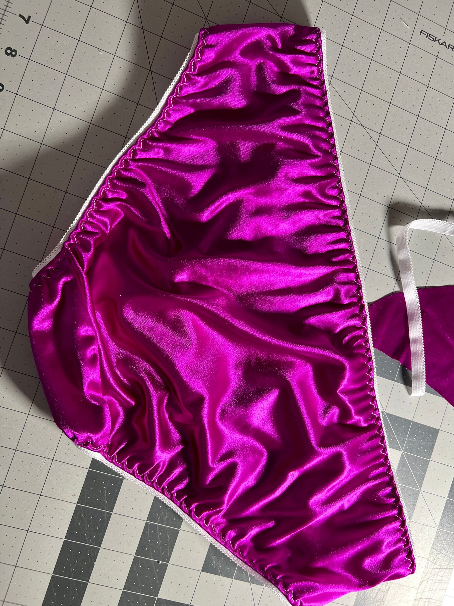Nylon Satin and lace Brief MADE TO ORDER