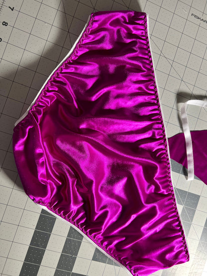 Nylon Satin and lace Brief MADE TO ORDER