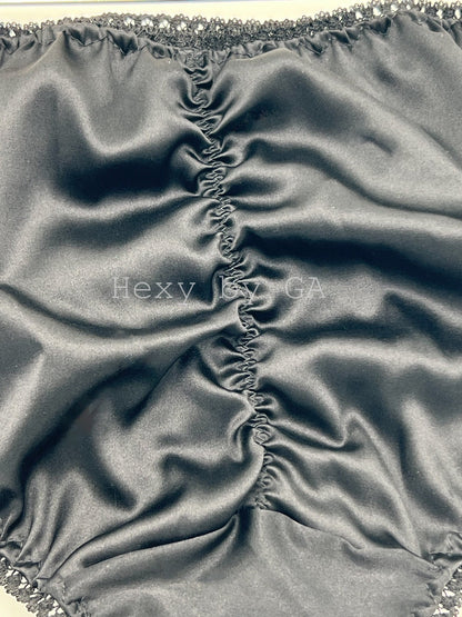 Silk Charmeuse Panties Scrunchie back MADE TO ORDER