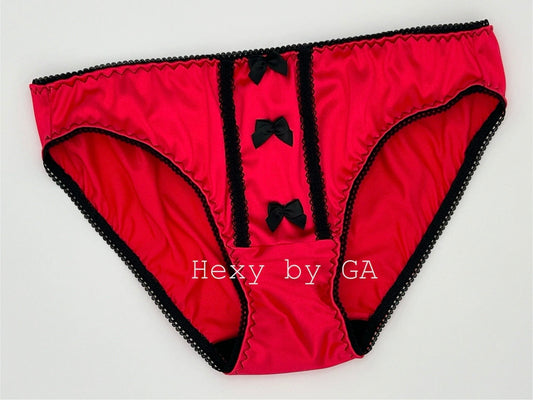 Red satin  panties